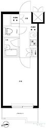 ルーブル北新宿 6階1Kの間取り