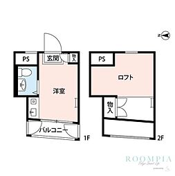 ボヌール上石神井 4階ワンルームの間取り
