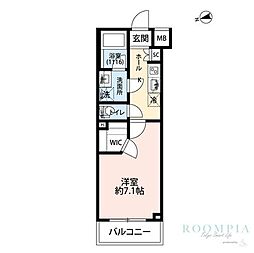 プレール・ドゥーク小竹向原 4階1Kの間取り