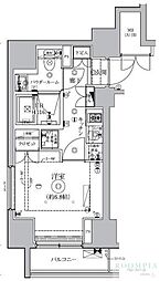 セジョリ西早稲田II 2階1Kの間取り