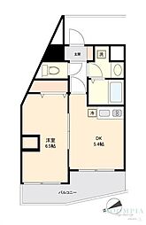 ONE ROOF FLAT NISHIWASEDA 10階1DKの間取り