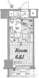 メイクスデザイン池袋 4階1Kの間取り