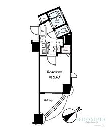 fortuna春日安藤坂 3階1Kの間取り