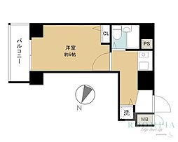ステージファースト目白 4階1Kの間取り