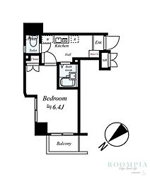 エクセリア早稲田I 102 1階1Kの間取り