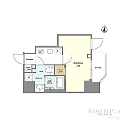 ORSUS NAKANO 8階1Kの間取り