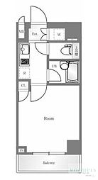 ルーブル新宿水道町 1Kの間取図画像