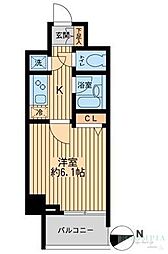 HF早稲田レジデンス2 1Kの間取図画像