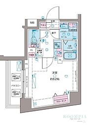 ガリシア新宿North2 1Kの間取図画像
