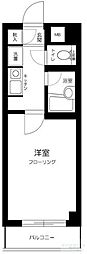 スカイコート新宿8 1Kの間取図画像