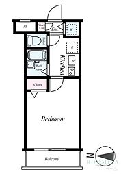 GENOVIA中野・都立家政 1Kの間取図画像