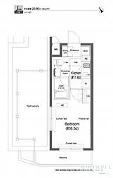 プラウドフラット小石川 1Kの間取図画像