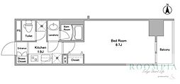 BPRレジデンス西早稲田 1Kの間取図画像
