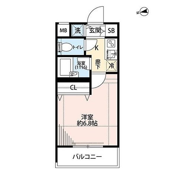 プレール・ドゥーク西新宿 206｜東京都新宿区西新宿４丁目(賃貸マンション1K・2階・22.11㎡)の写真 その2