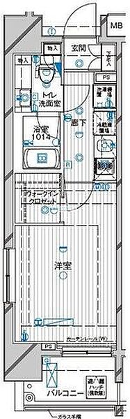 ル・リオン豊洲ウォーターフロント 506｜東京都江東区東雲１丁目(賃貸マンション1K・5階・25.35㎡)の写真 その2