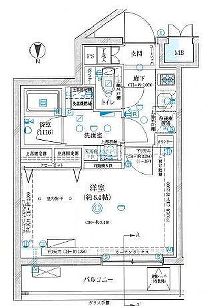 GRAN　PASEO神楽坂II 201｜東京都新宿区矢来町(賃貸アパート1K・2階・27.38㎡)の写真 その2