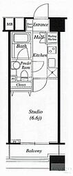 ファーストリアルタワー新宿 1Kの間取図画像