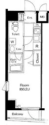 メインステージ高円寺 1Kの間取図画像