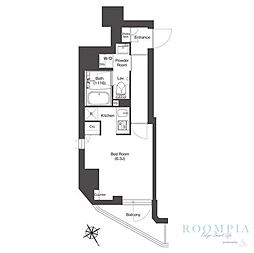 COMFORIA門前仲町SOUTH 1Kの間取図画像