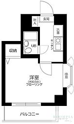 ミルフォード中井 1Kの間取図画像