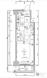 LUMEED上石神井 1Kの間取図画像