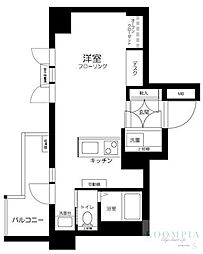 グランドメゾン飯田橋 ワンルームの間取図画像