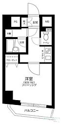 レガリアタワーレジデンス 1Kの間取図画像