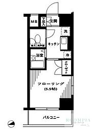 ソアブール高田馬場 1Kの間取図画像