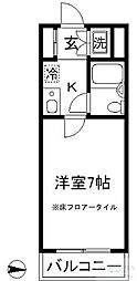 グローリア初穂高田馬場 1Kの間取図画像