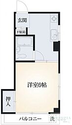 和田ビル 1Kの間取図画像