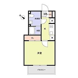 PASEO高田馬場4 1Kの間取図画像
