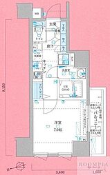 ジェノヴィア中野野方グリーンヴェール 1Kの間取図画像