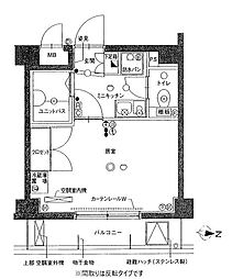 エスコート中野大和町 1Kの間取図画像