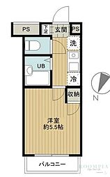 スカイコート新宿落合6 1Kの間取図画像
