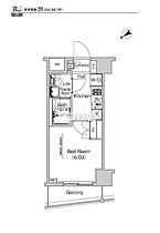 プラウドフラット門前仲町IV 602 ｜ 東京都江東区深川１丁目9-12（賃貸マンション1K・6階・20.76㎡） その2