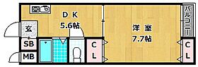 大阪府枚方市磯島茶屋町（賃貸マンション1K・2階・27.20㎡） その2