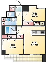 間取図画像 2LDK