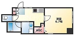 レジデンス・スエヒロ　上本町 1階1Kの間取り