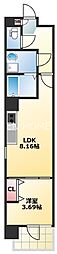 ART Tennouji 1LDKの間取図画像