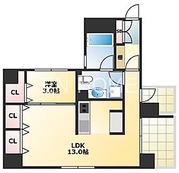 ラクメンビル 1LDKの間取図画像