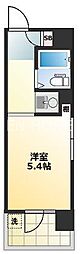 パークサイド上本町駅前 ワンルームの間取図画像