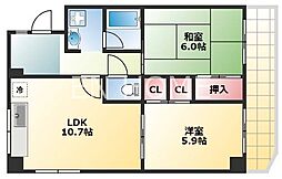 グレイシャス上町台 2階