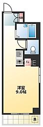 サンレスポワール ワンルームの間取図画像
