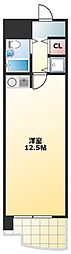ハピネス上六 ワンルームの間取図画像