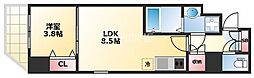 CITYPALCRESTTANIMACHI 1LDKの間取図画像