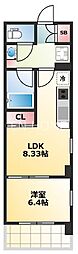 コンソラーレ上町台2 1LDKの間取図画像