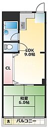 杉野ビル本館 1LDKの間取図画像