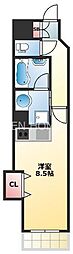 サージュ天王寺 ワンルームの間取図画像