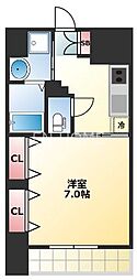 パークヒルズ上本町壱番館 1Kの間取図画像