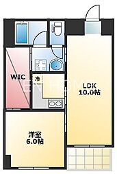 クレグラン南船場 1LDKの間取図画像